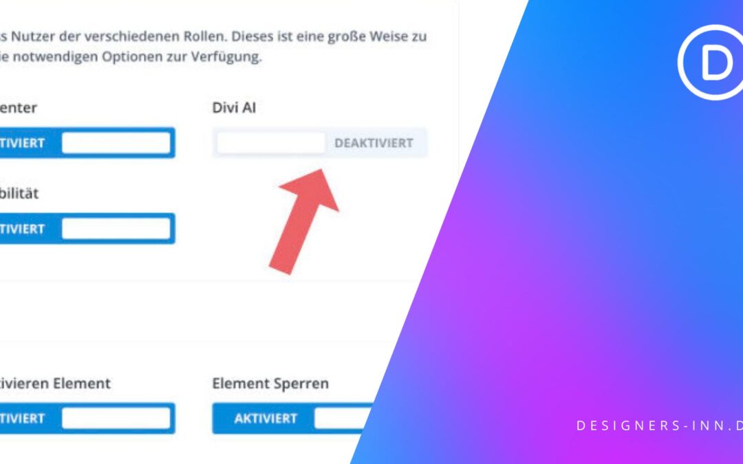 Divi Ki deaktiviert? So gehts!